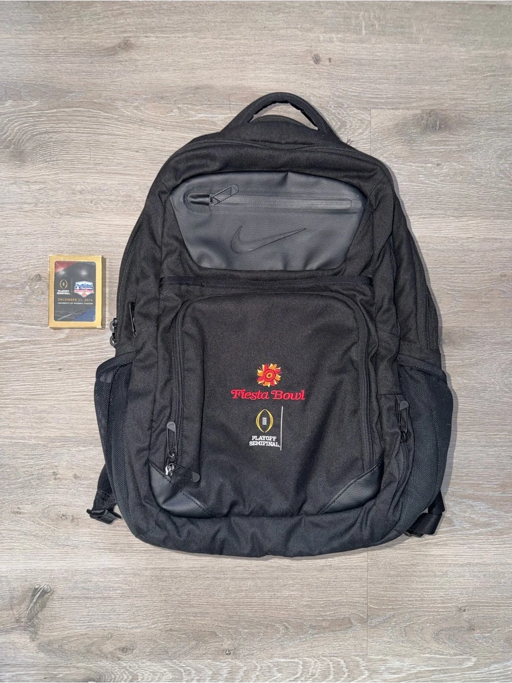 Nike Black Fiesta Bowl College Football Playoff Embroidered Logo Backpack